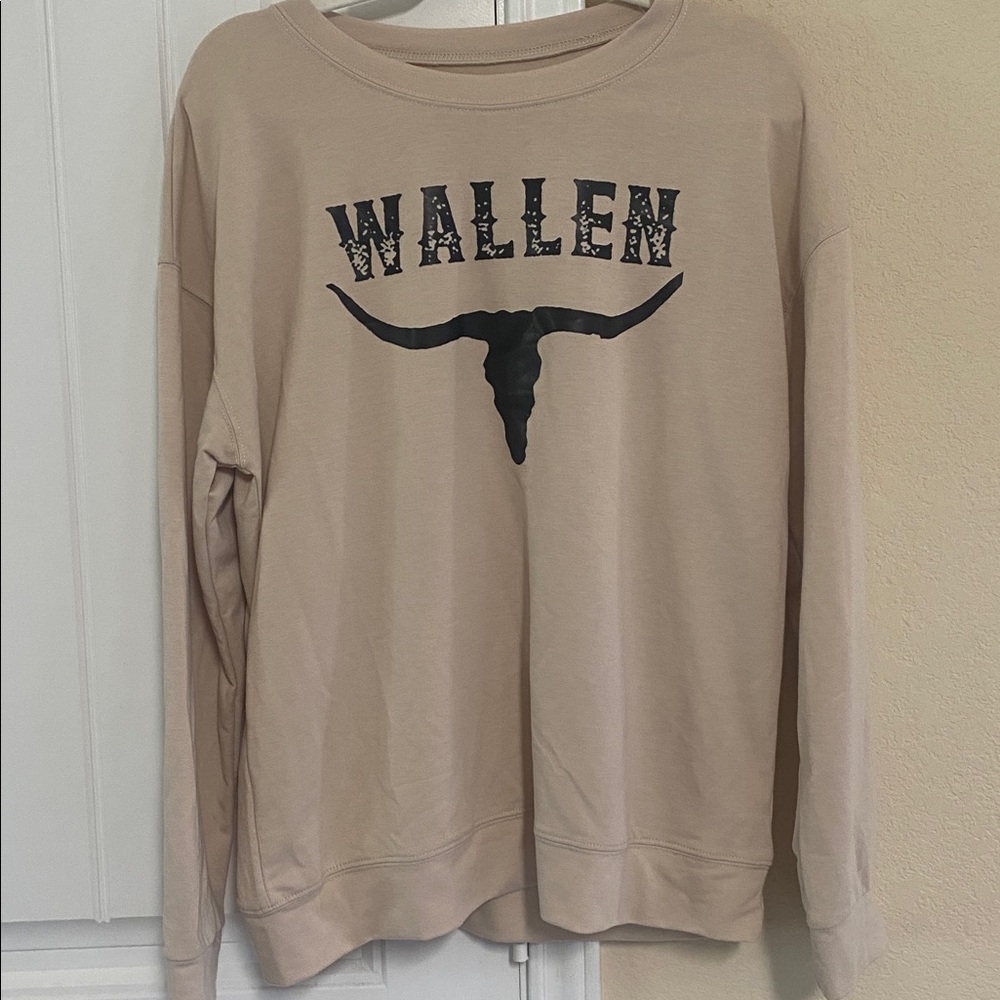 Beige Morgan Wallen long-sleeve - Sz M